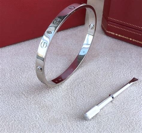 cartier men's bracelet white gold.